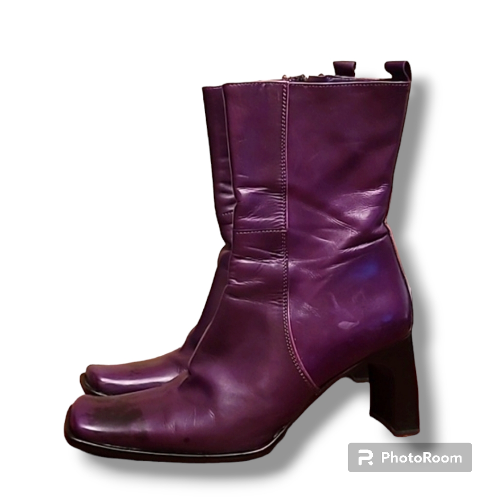 Julie Dee Y2k Purple Leather Boots